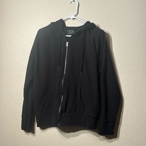Time and tru black zip up
